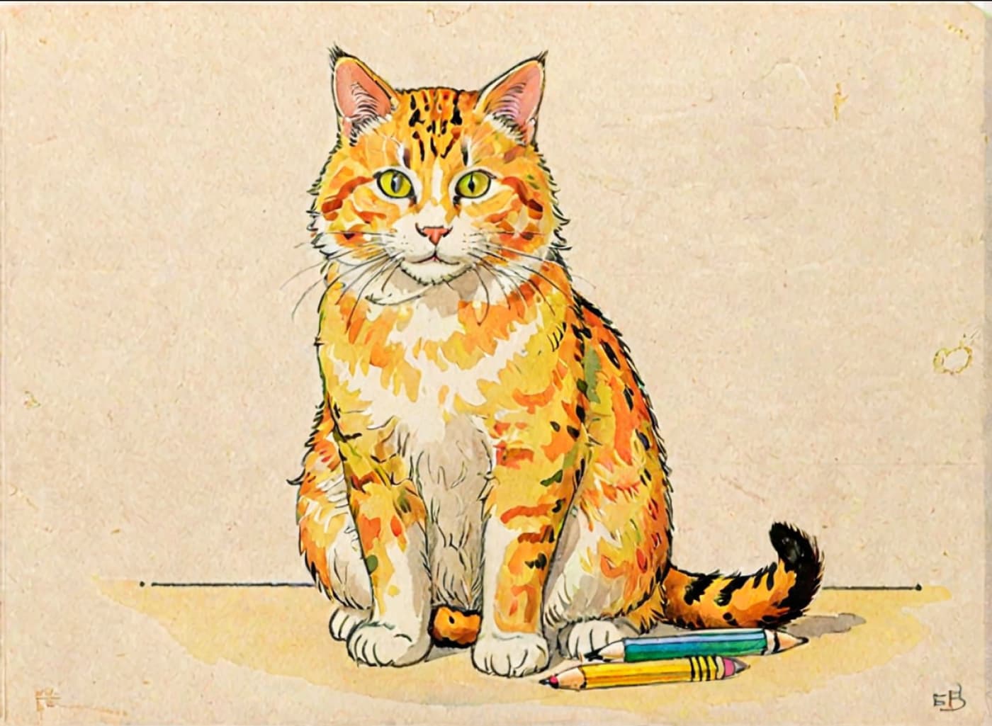 Book Illustration Style Pet Portrait