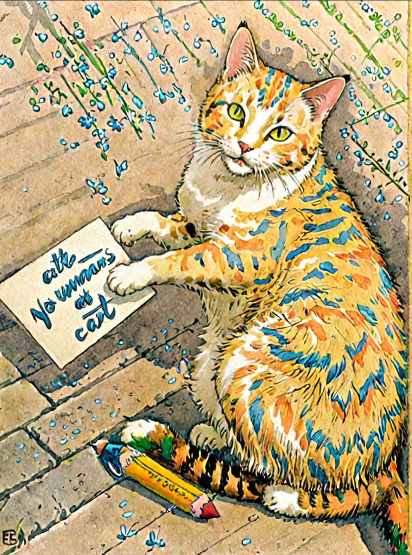 Book Illustration Style Pet Portrait