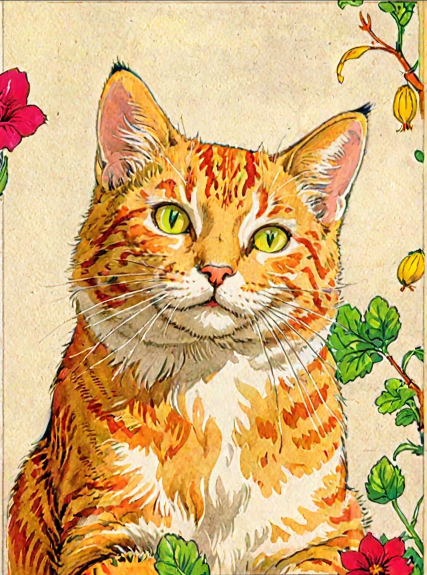 Book Illustration Style Pet Portrait