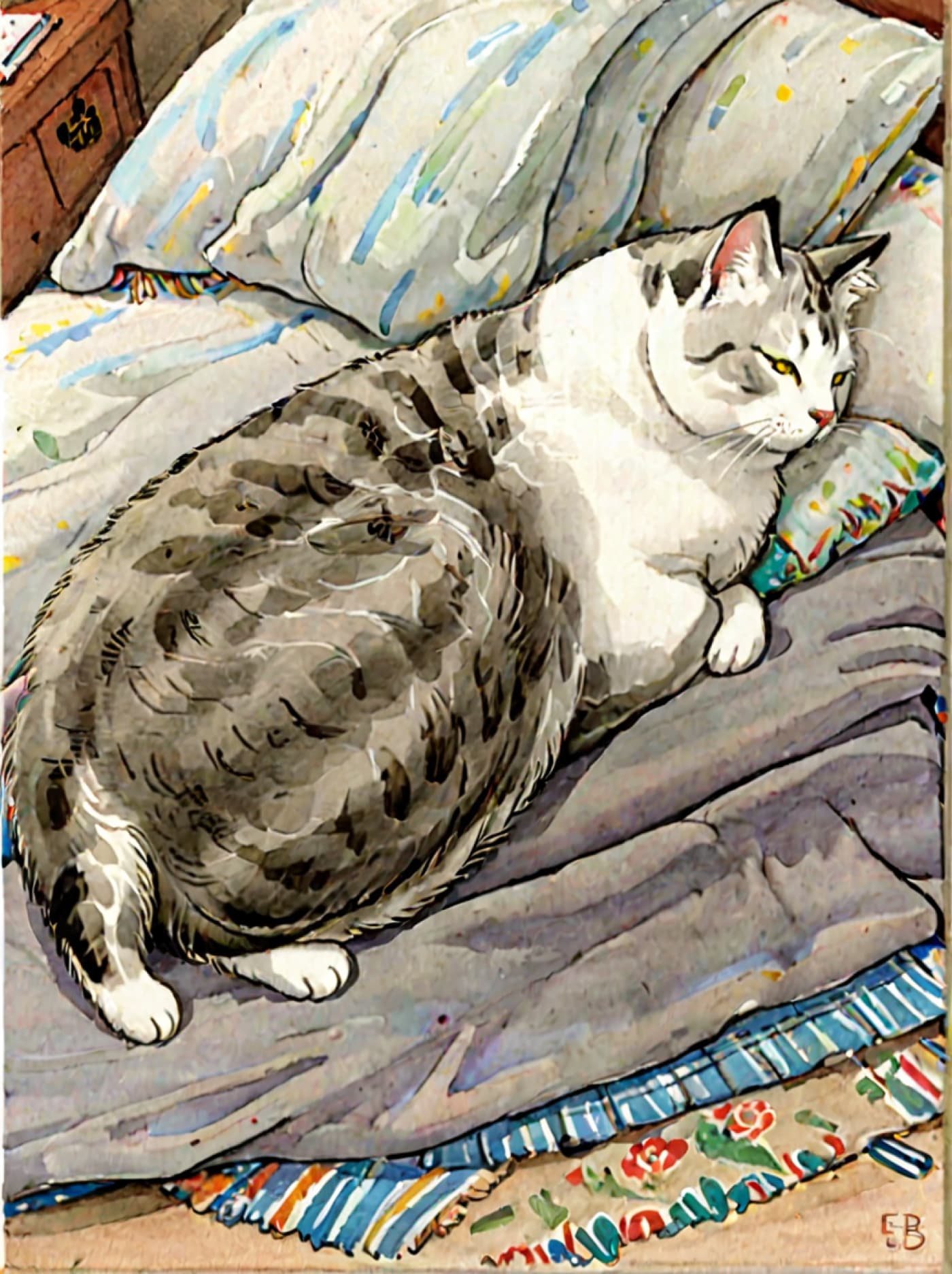 Book Illustration Style Pet Portrait