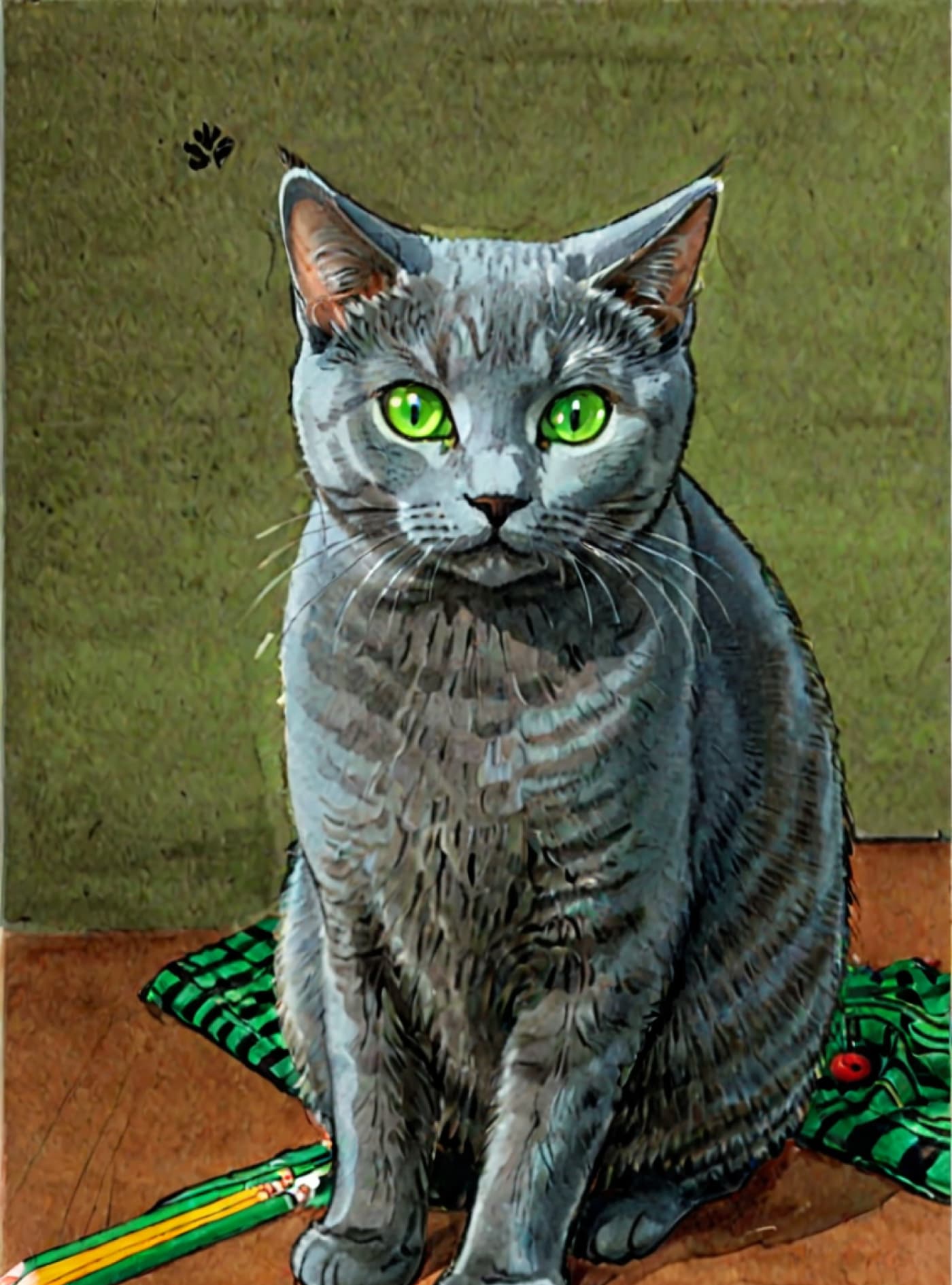 Book Illustration Style Pet Portrait