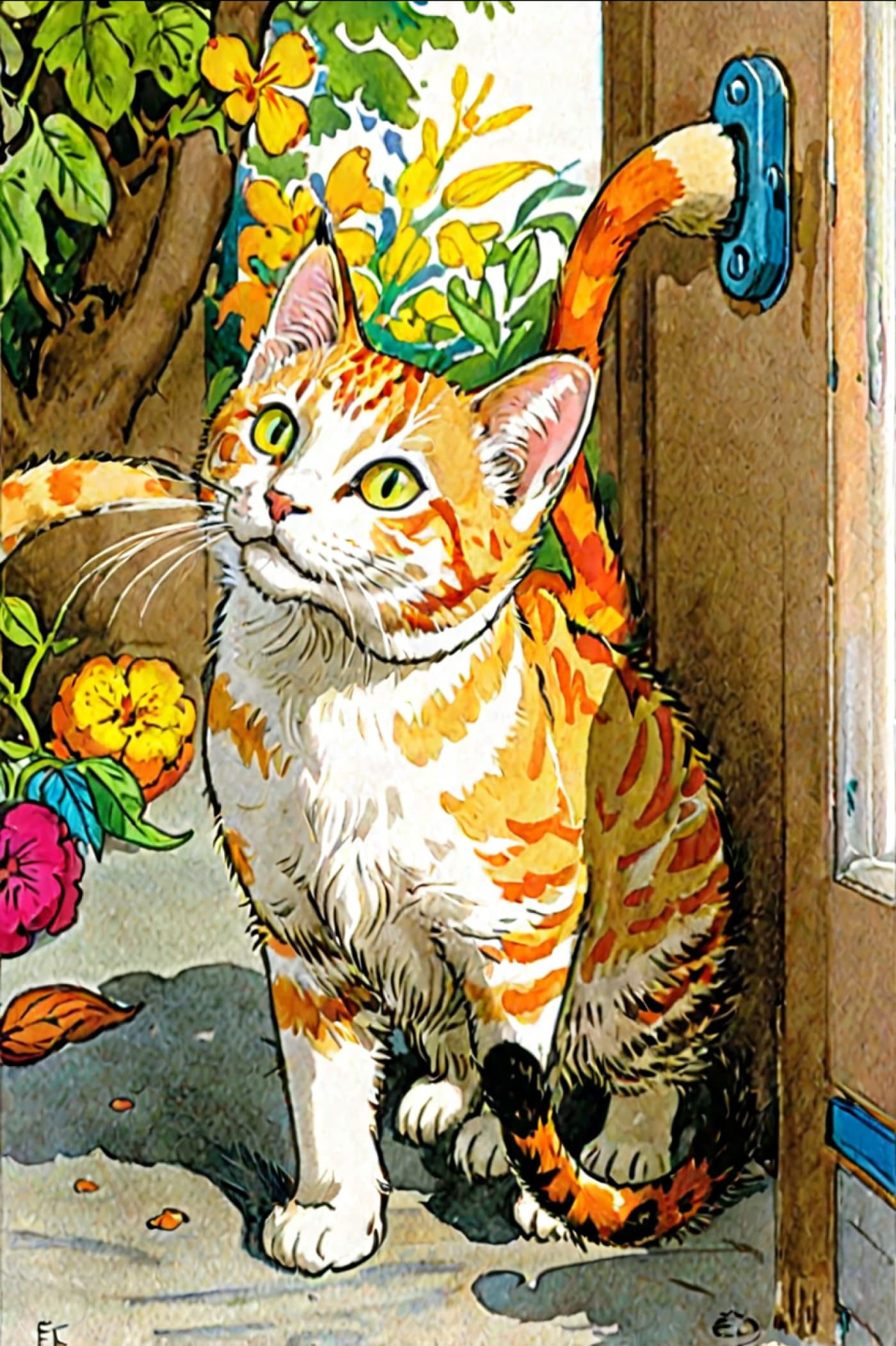 Book Illustration Style Pet Portrait