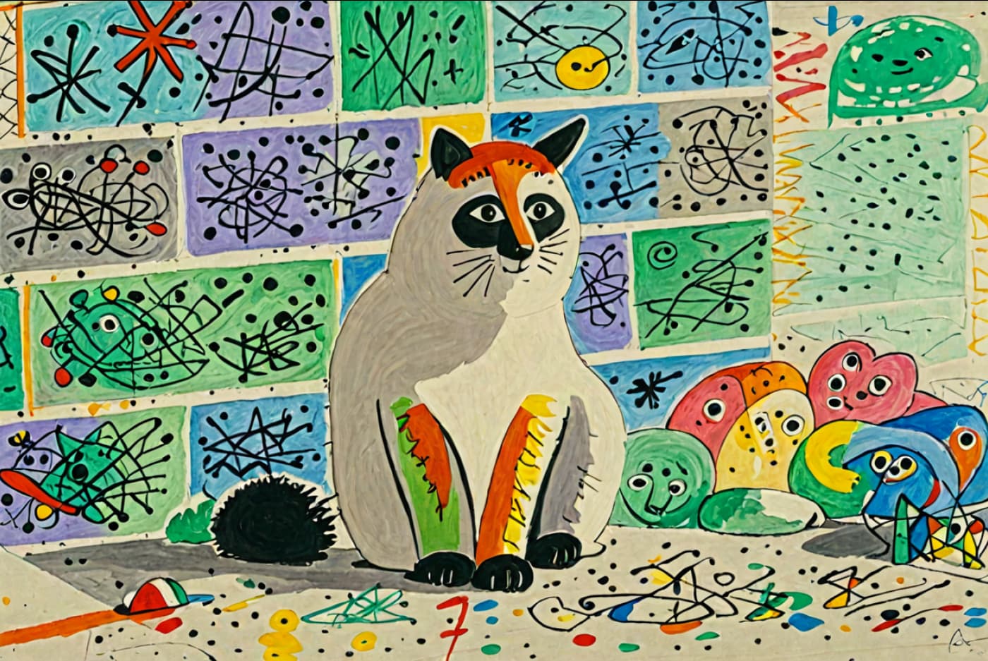 Child Graffiti Style Pet Portrait