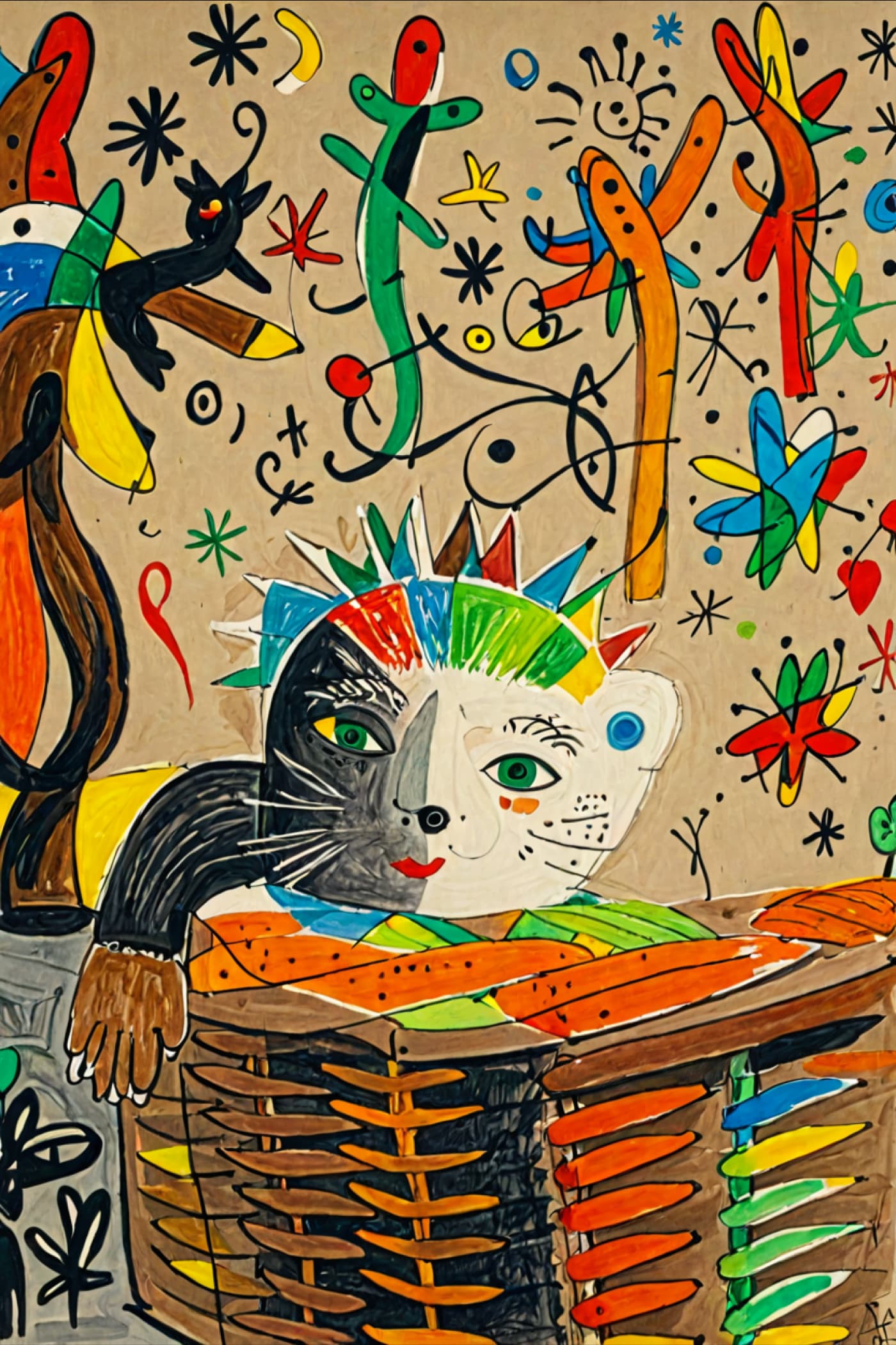 Child Graffiti Style Pet Portrait