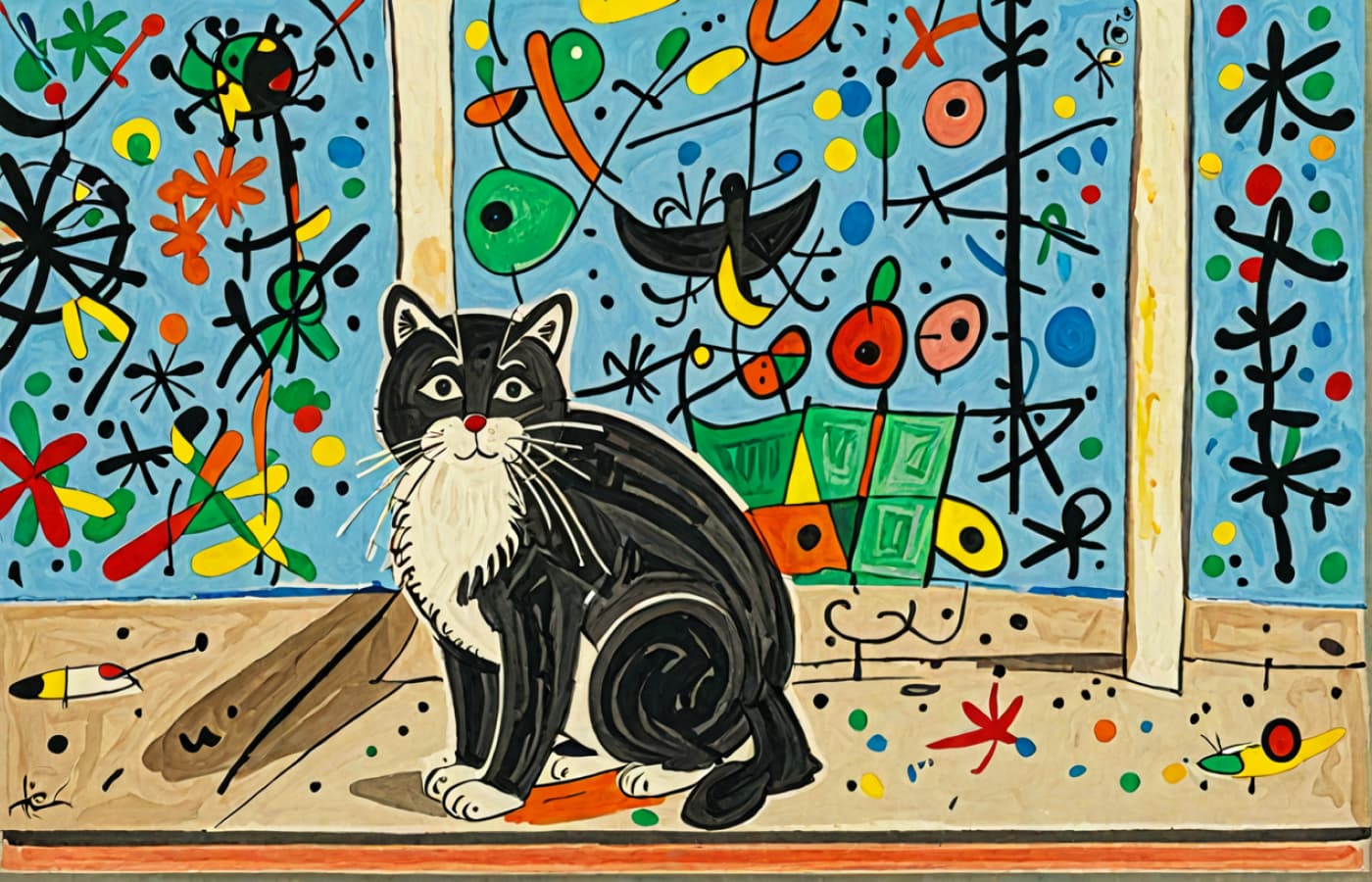 Child Graffiti Style Pet Portrait