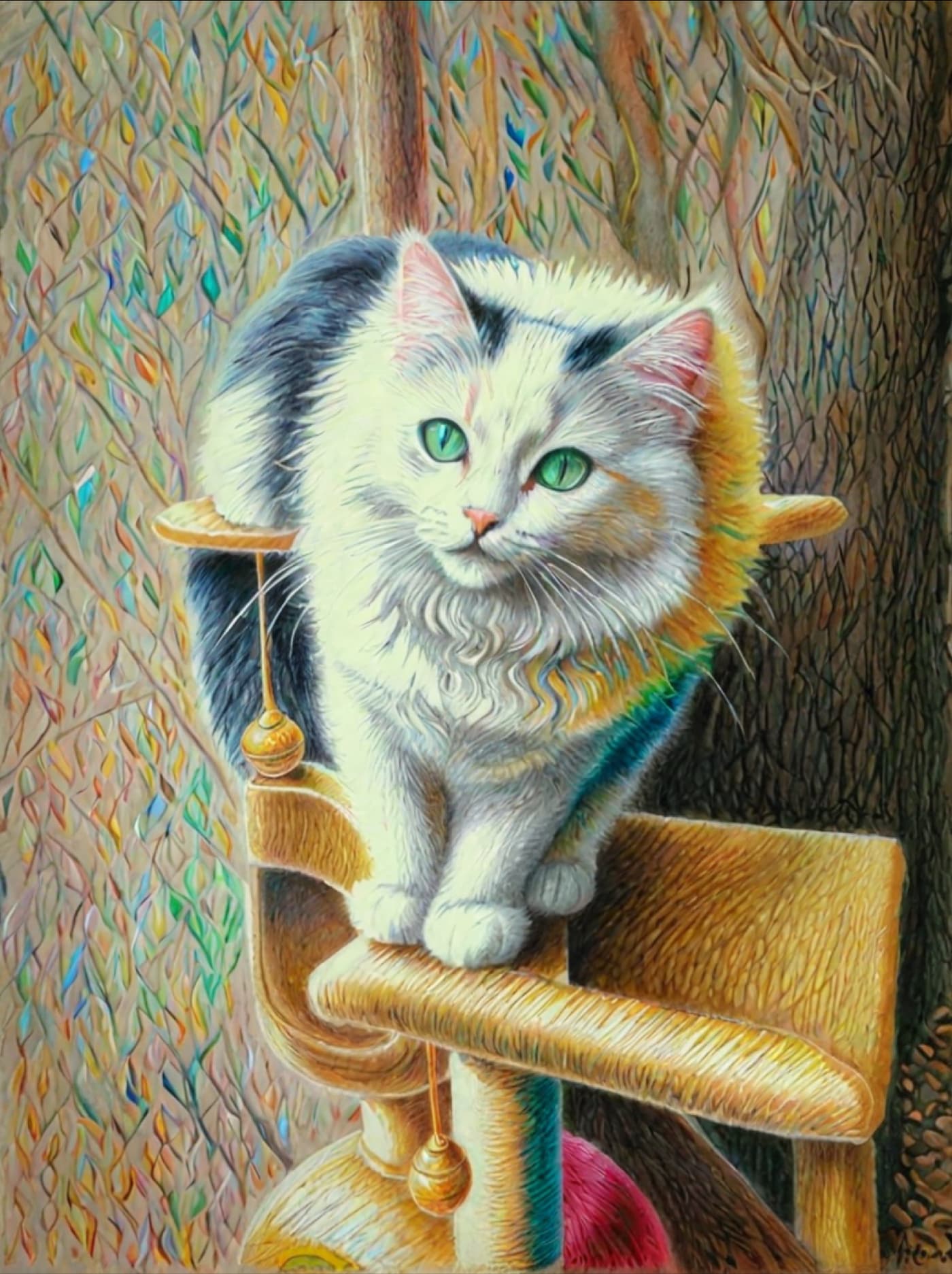 Color Pencil Style Pet Portrait