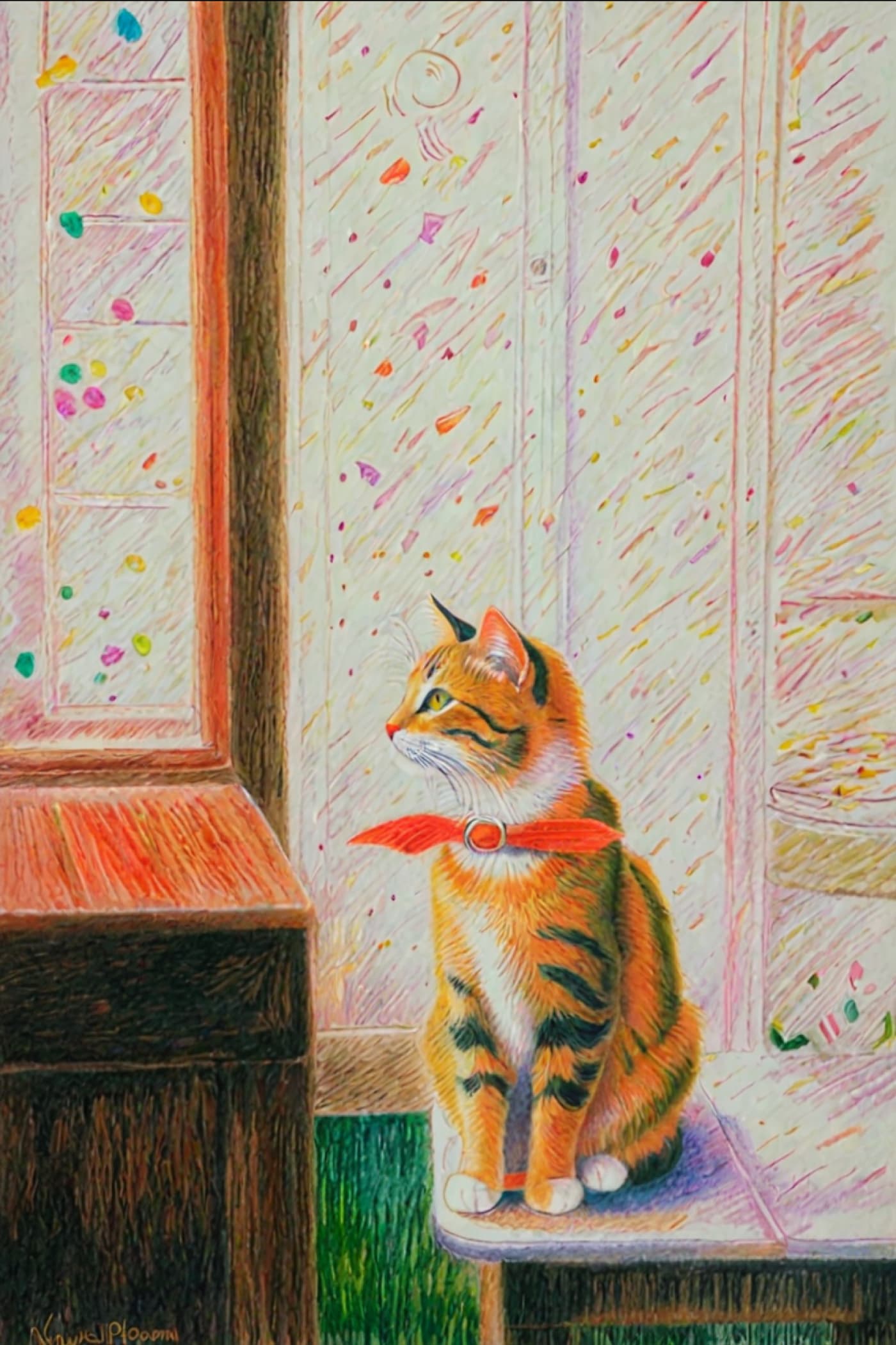 Color Pencil Style Pet Portrait