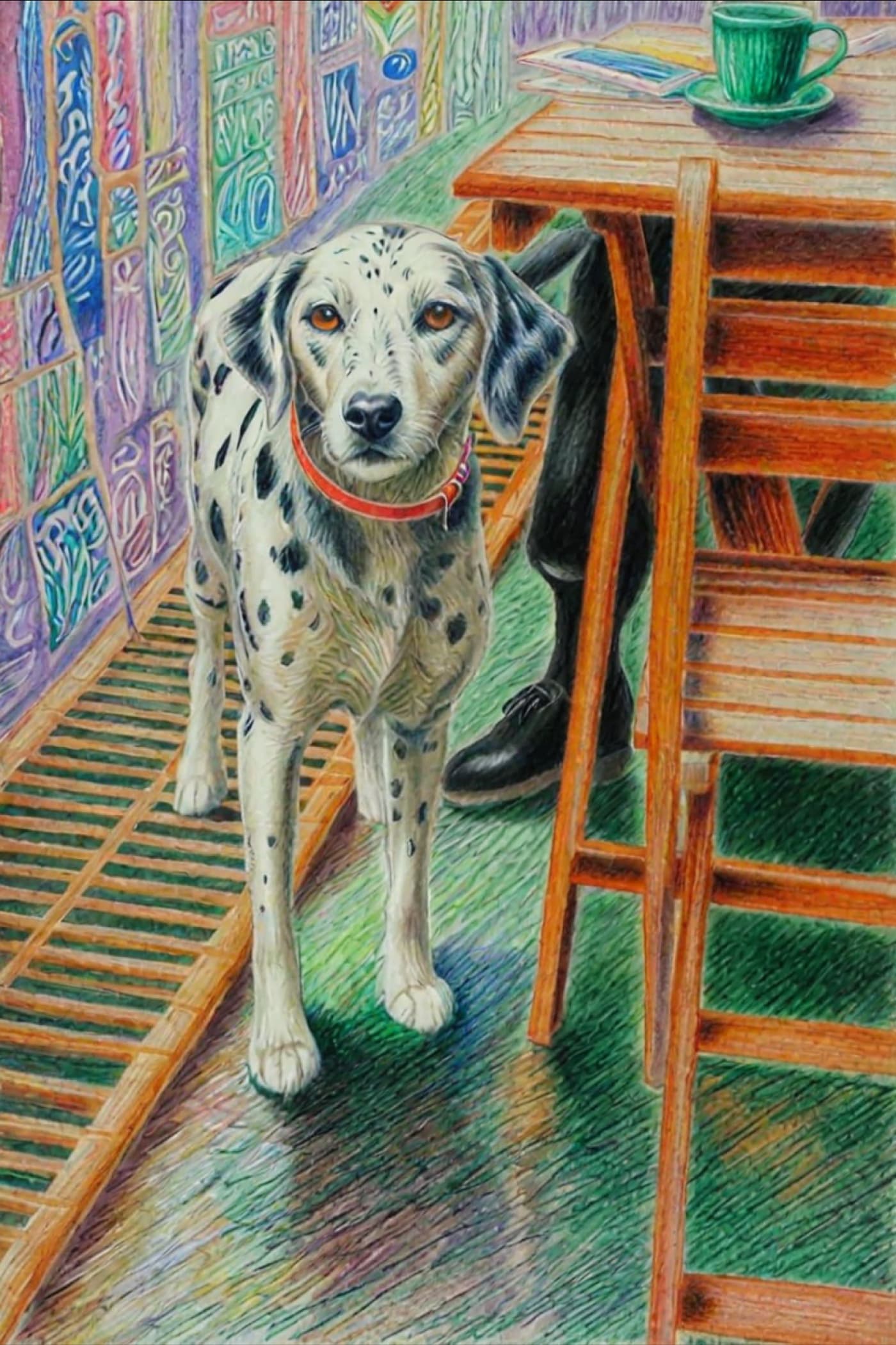 Color Pencil Style Pet Portrait