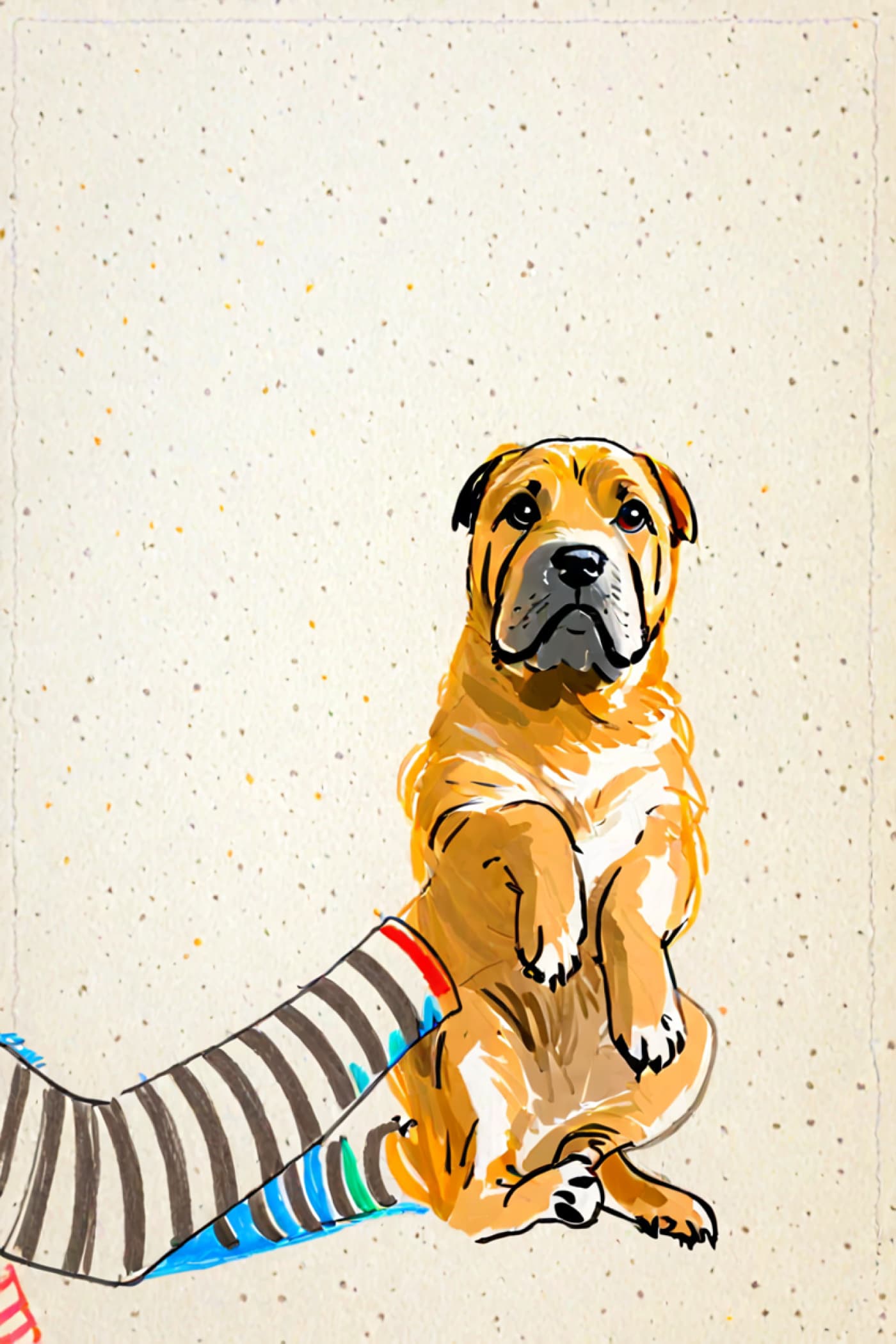 Marker & Ink Style Pet Portrait