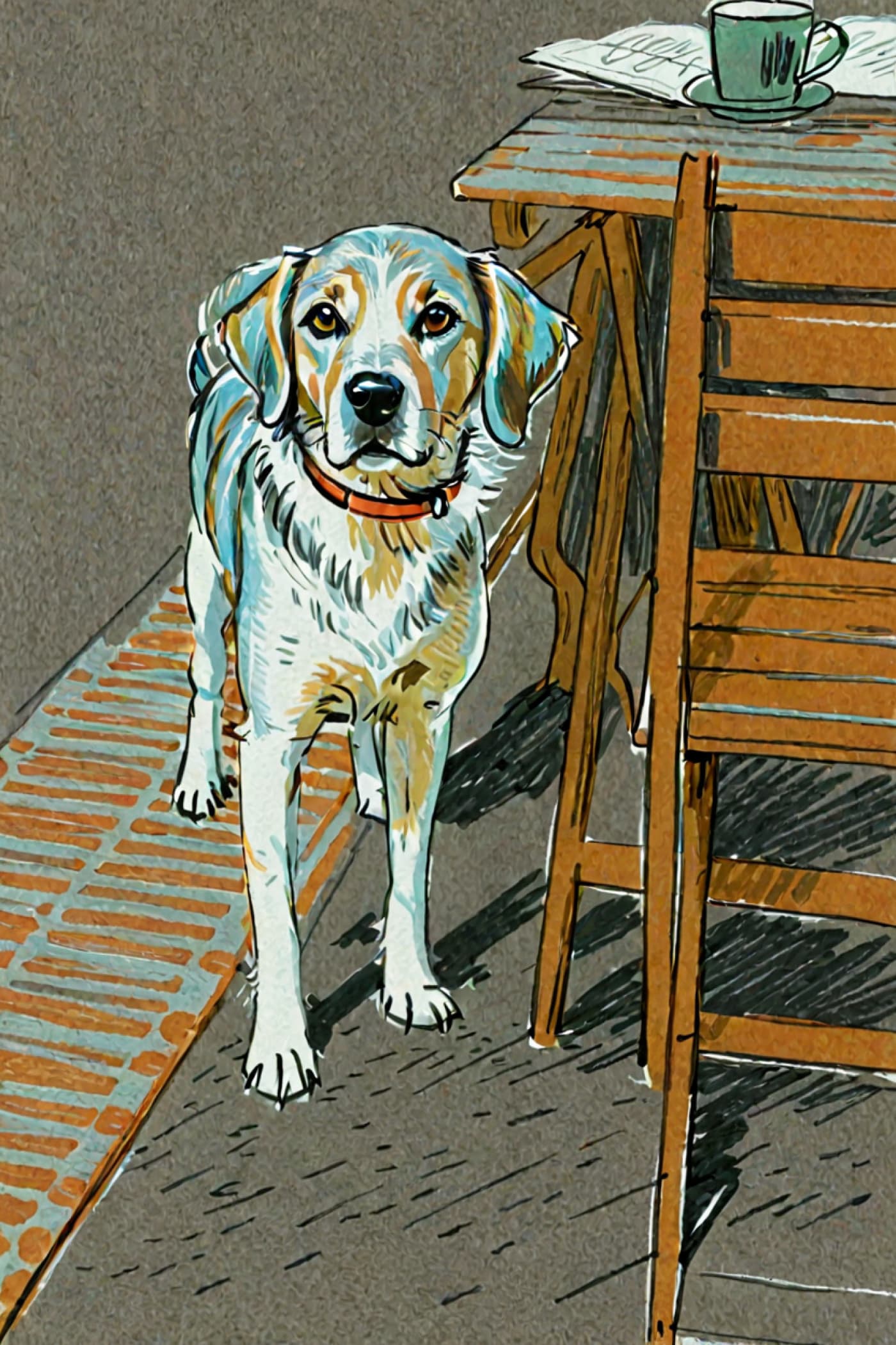 Marker & Ink Style Pet Portrait