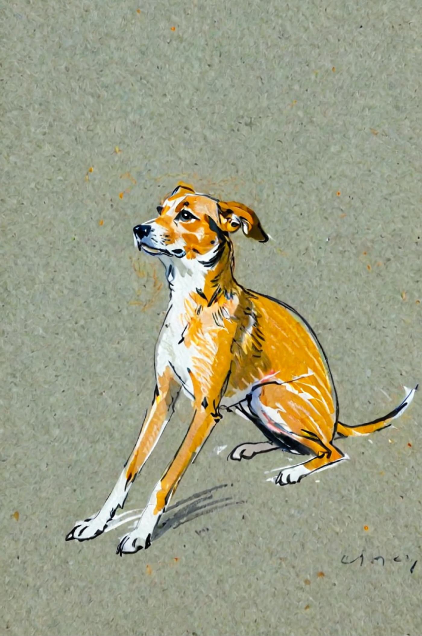 Marker & Ink Style Pet Portrait