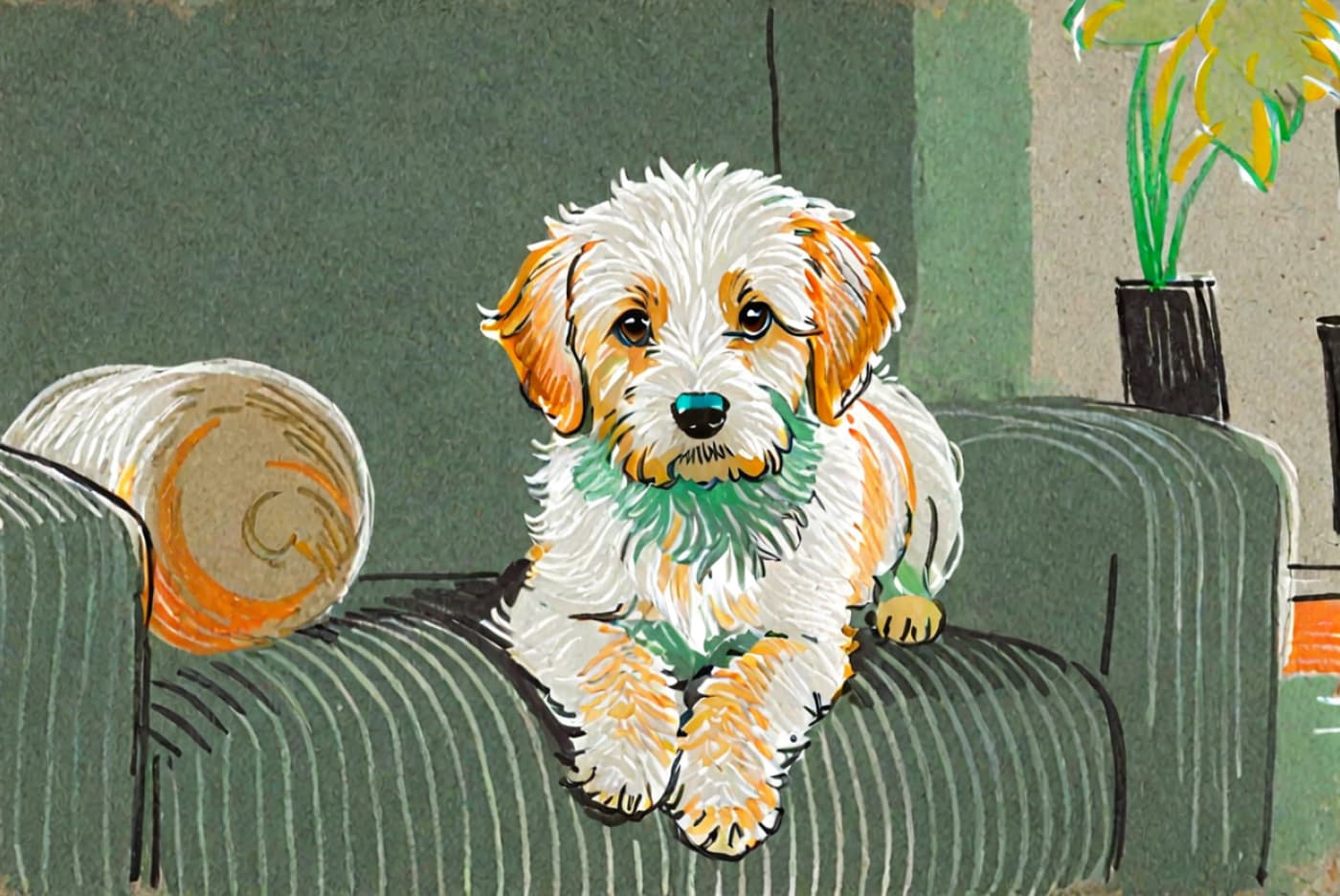 Marker & Ink Style Pet Portrait