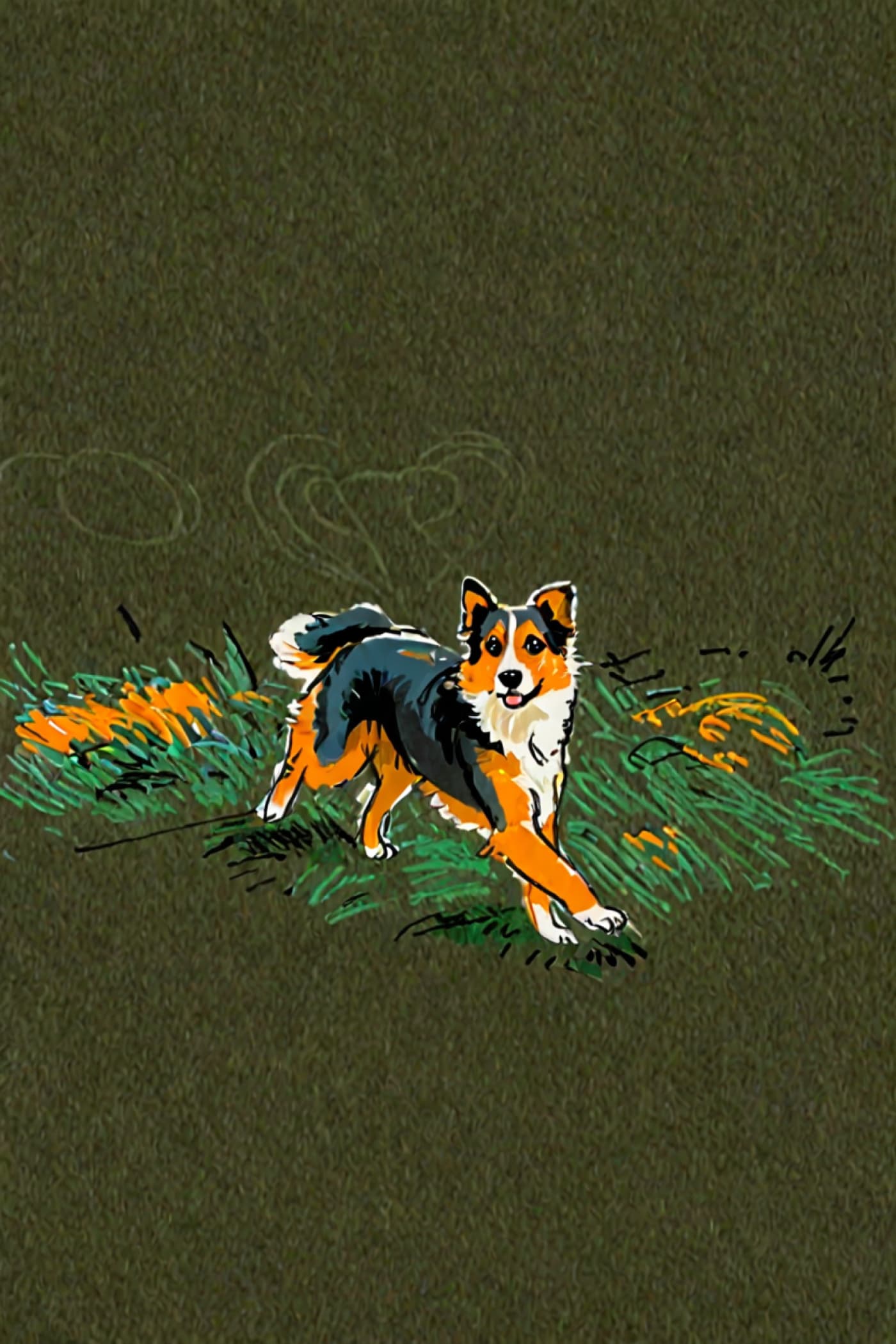 Marker & Ink Style Pet Portrait