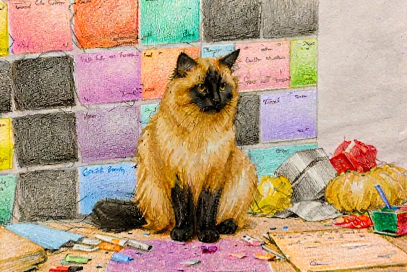 Mixed Media Style Pet Portrait