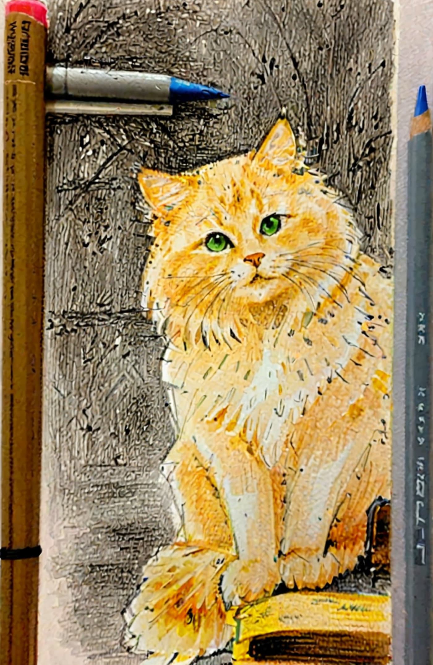 Mixed Media Style Pet Portrait