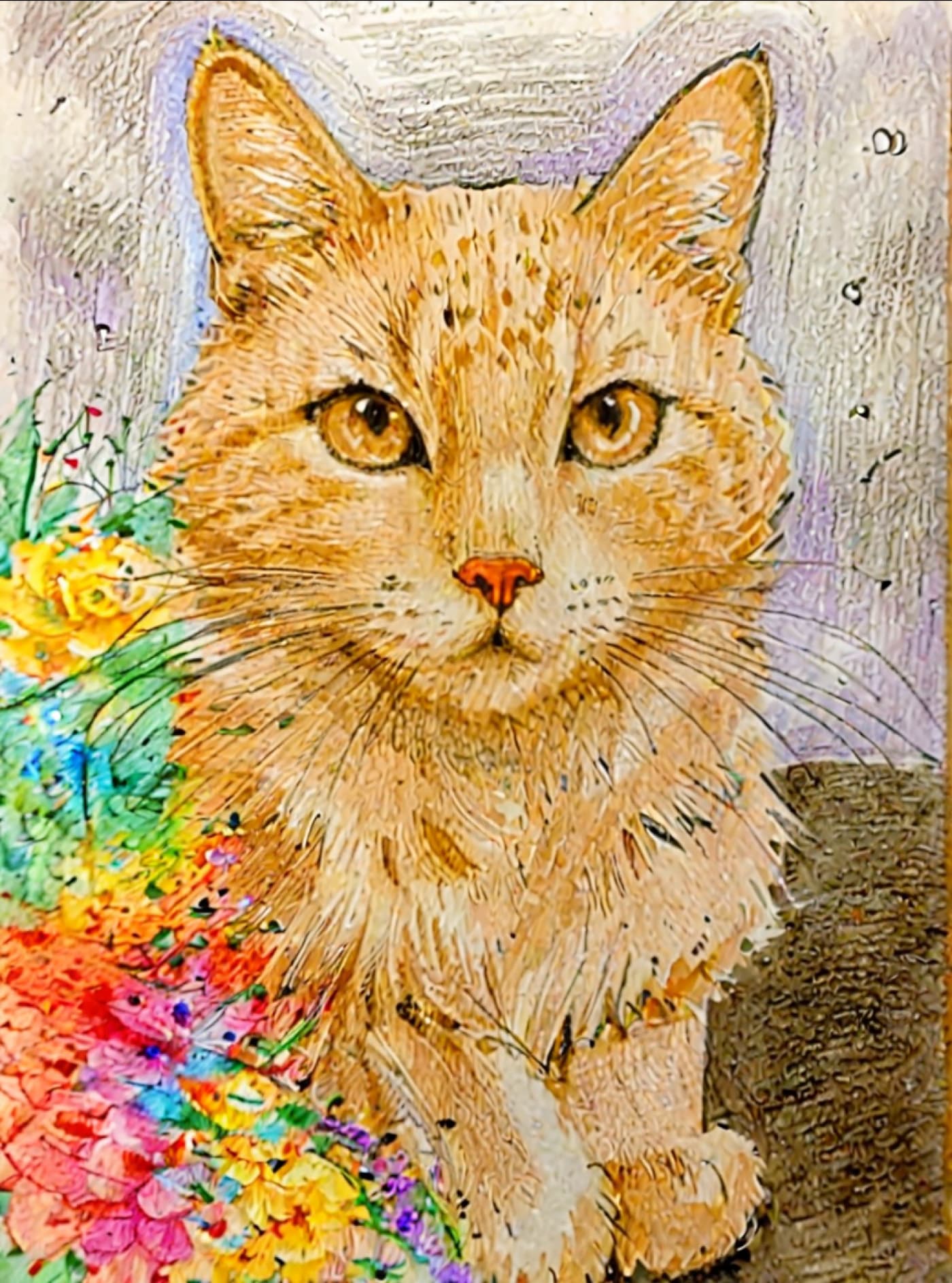 Mixed Media Style Pet Portrait