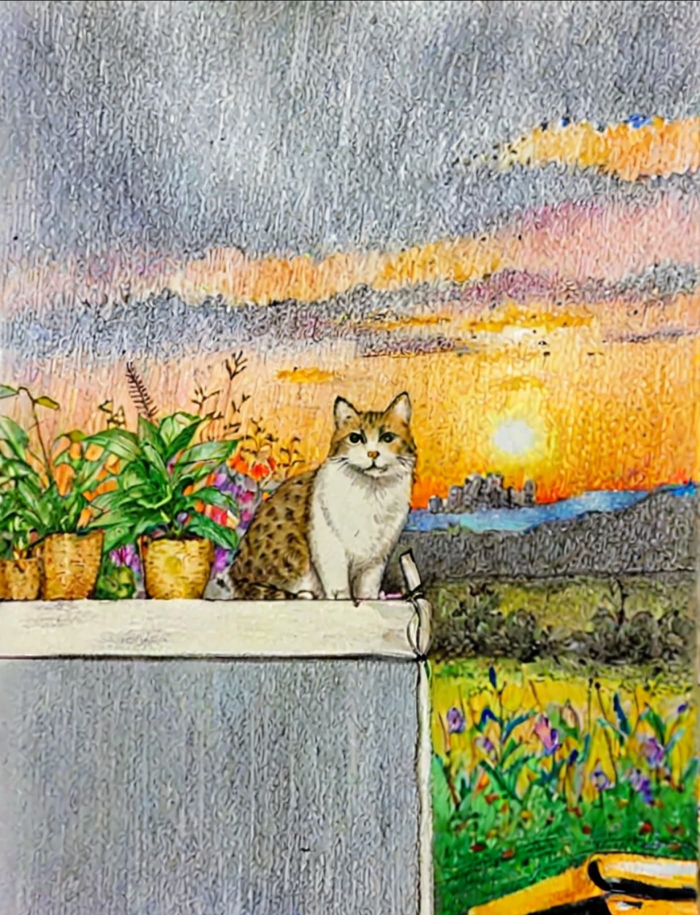 Mixed Media Style Pet Portrait