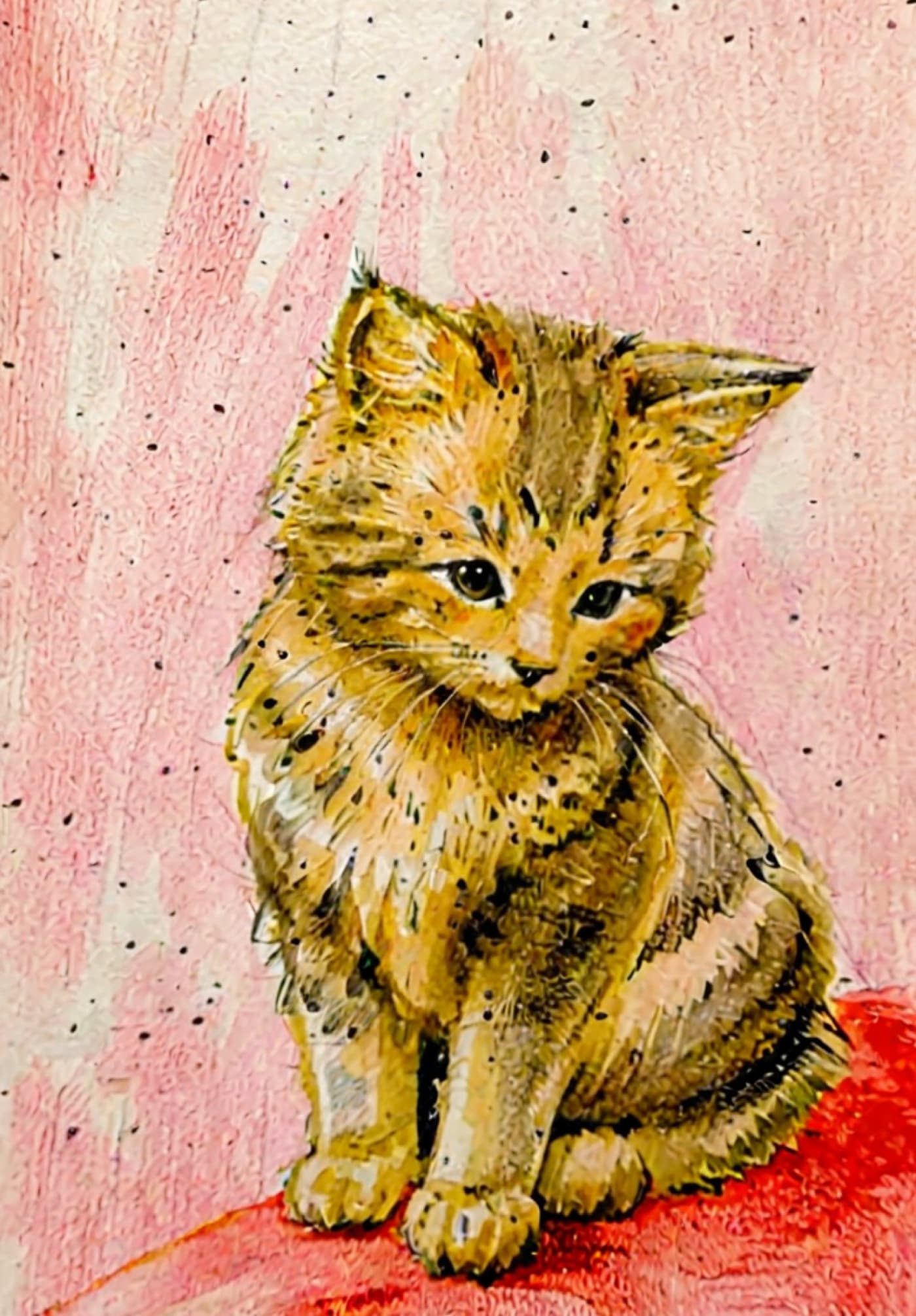 Mixed Media Style Pet Portrait