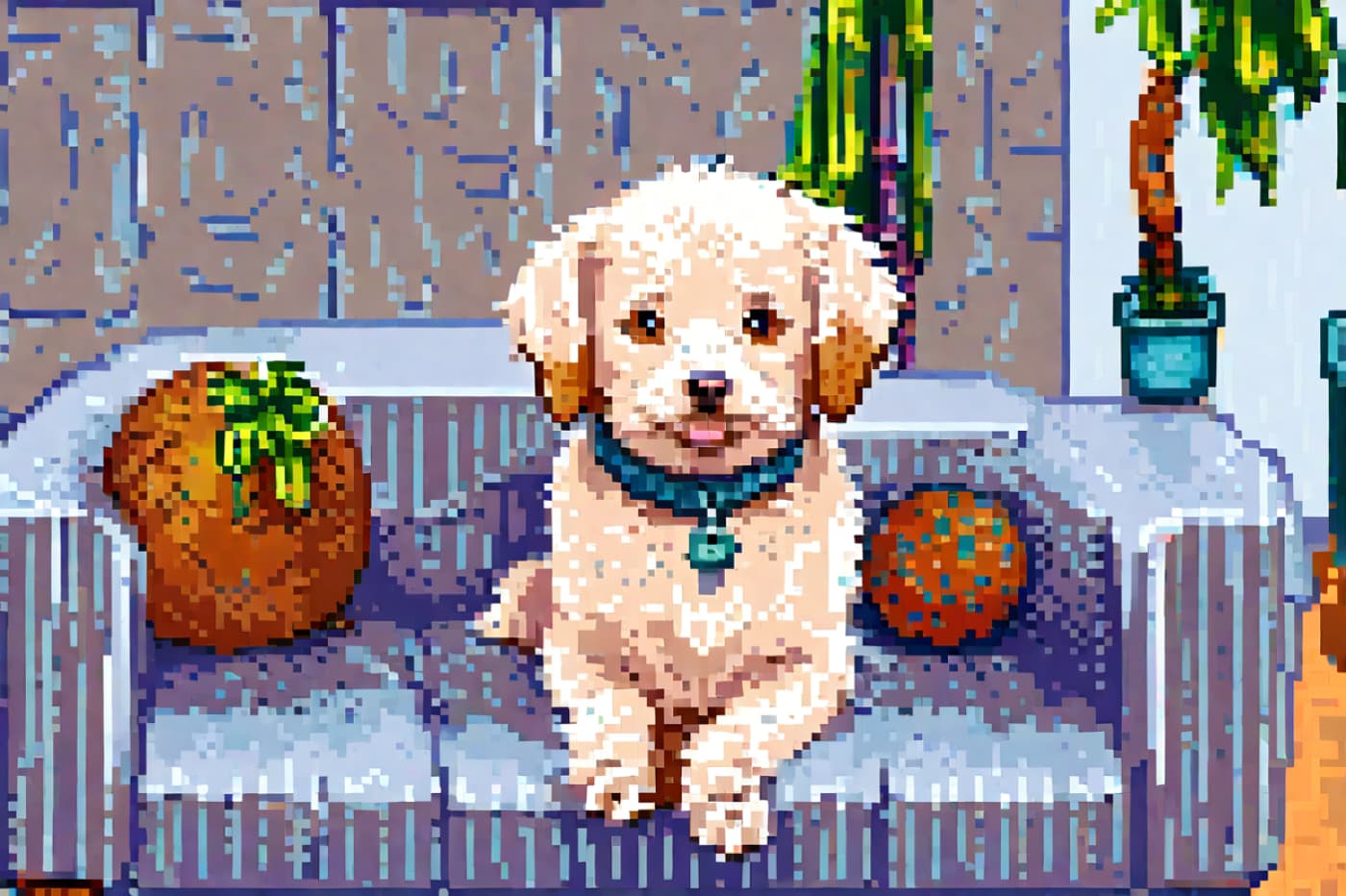 Pixel Style Pet Portrait