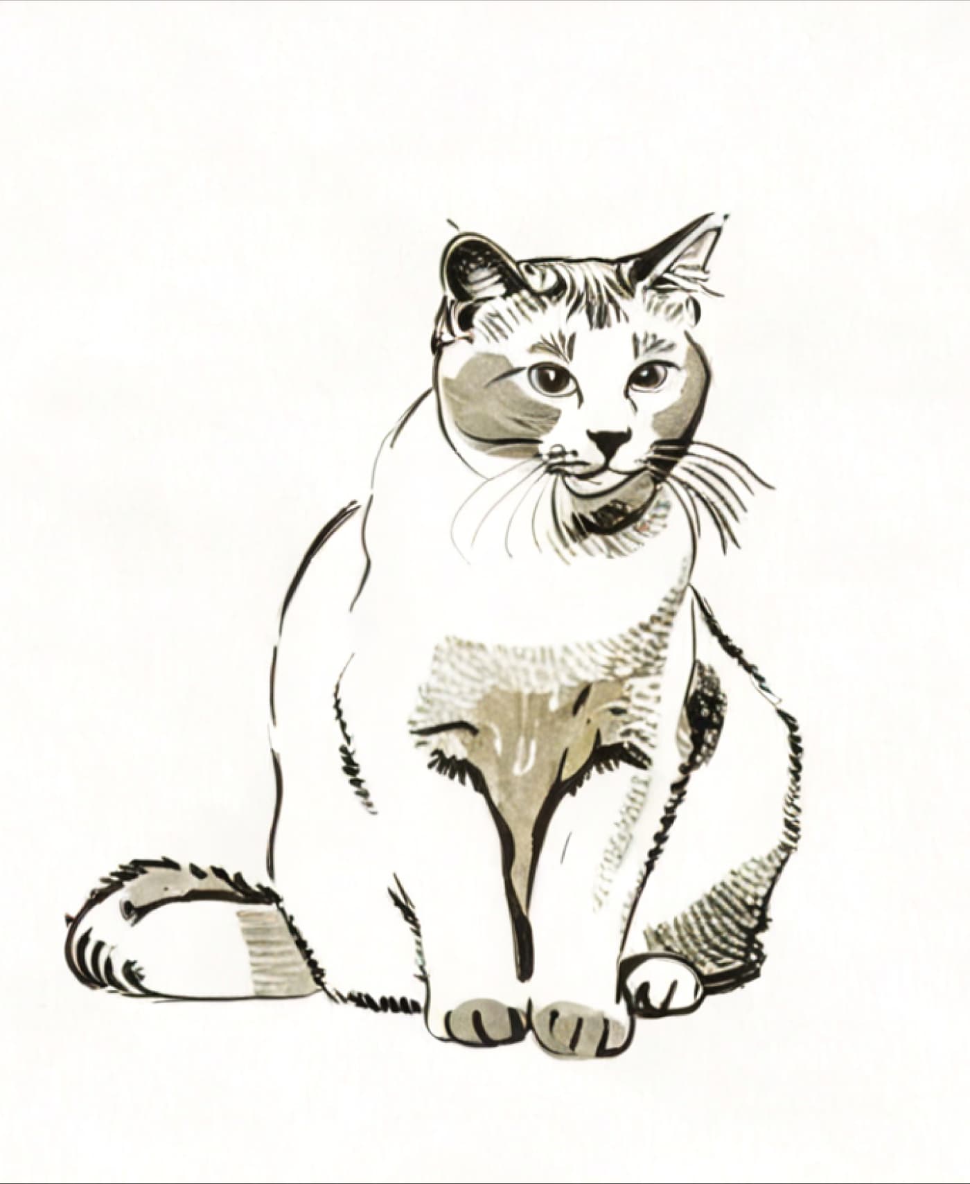 Simple Sketch Style Pet Portrait
