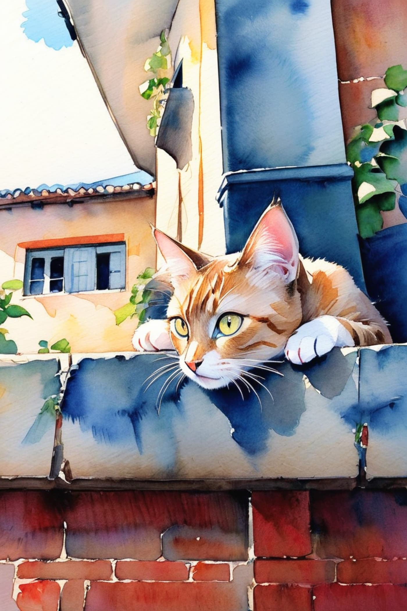 Watercolor Style Pet Portrait