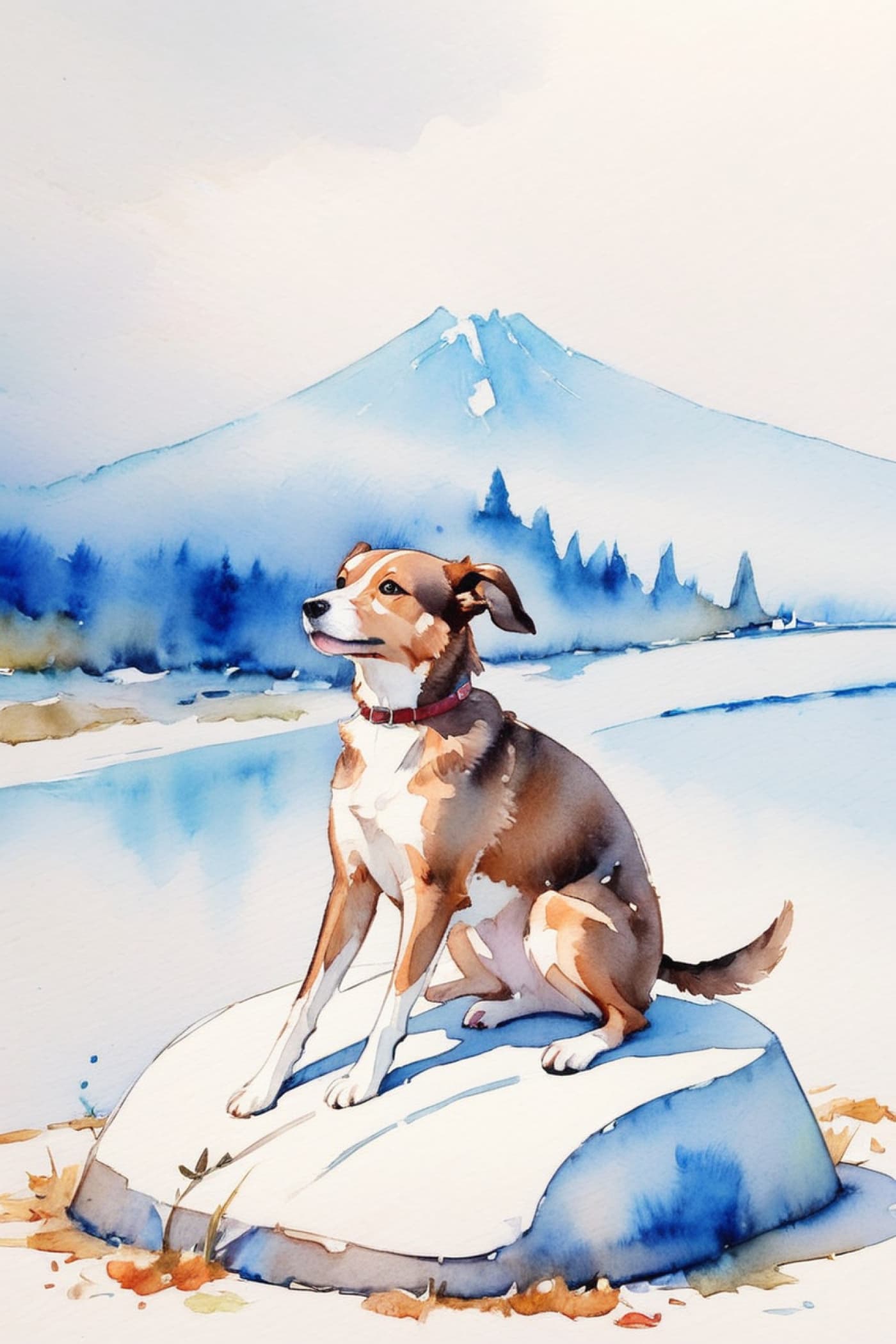 Watercolor Style Pet Portrait