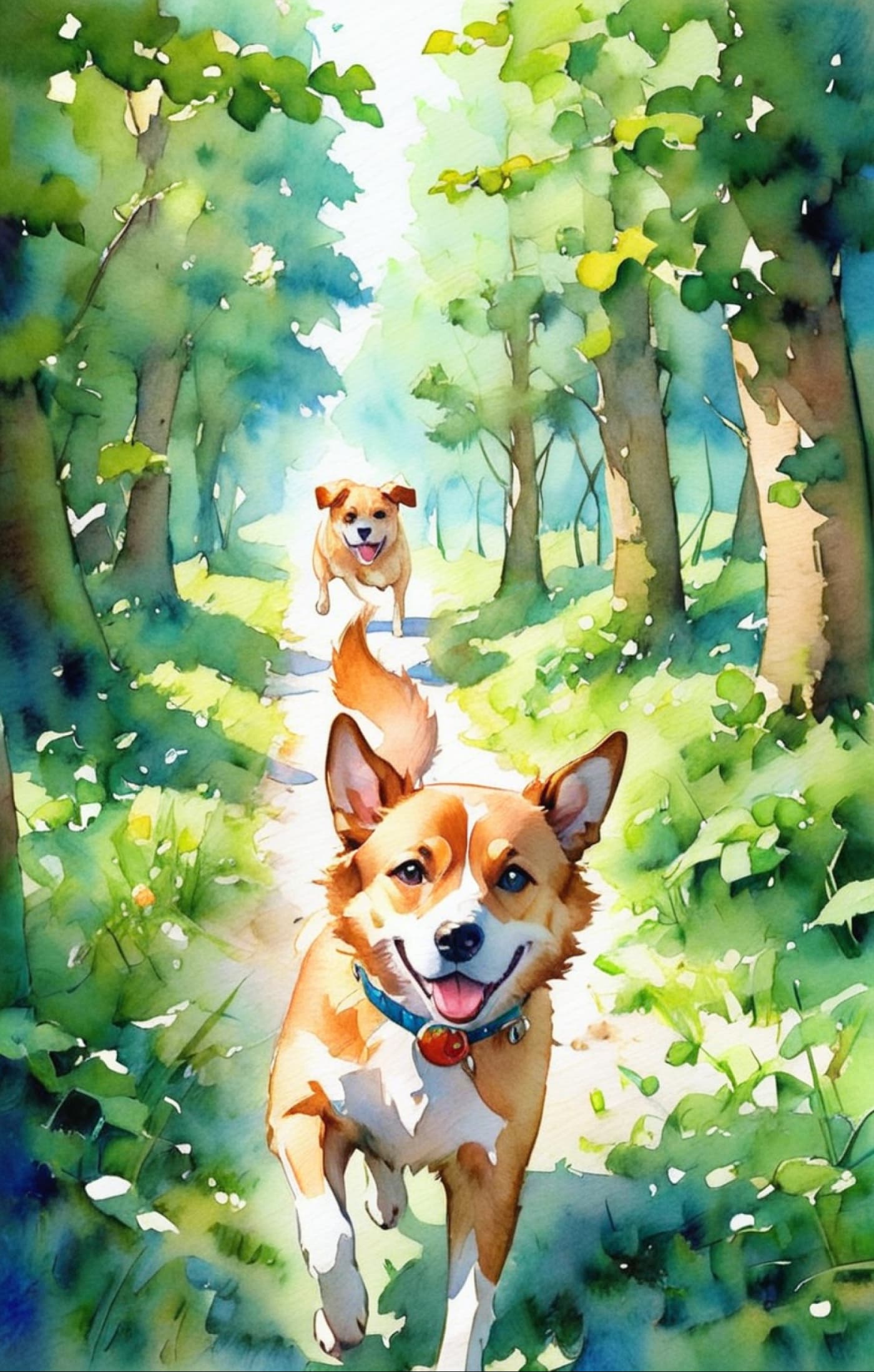Watercolor Style Pet Portrait