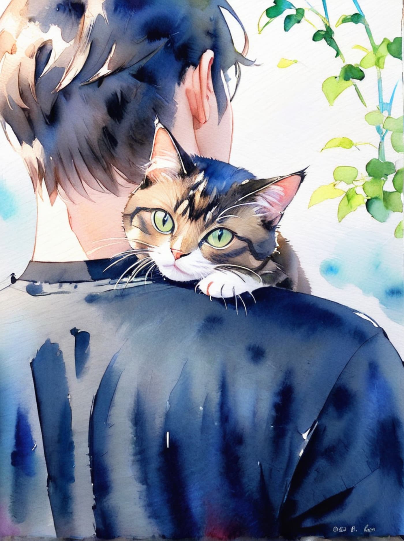 Watercolor Style Pet Portrait