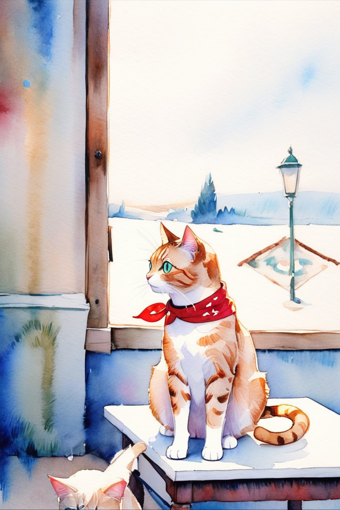 Watercolor Style Pet Portrait