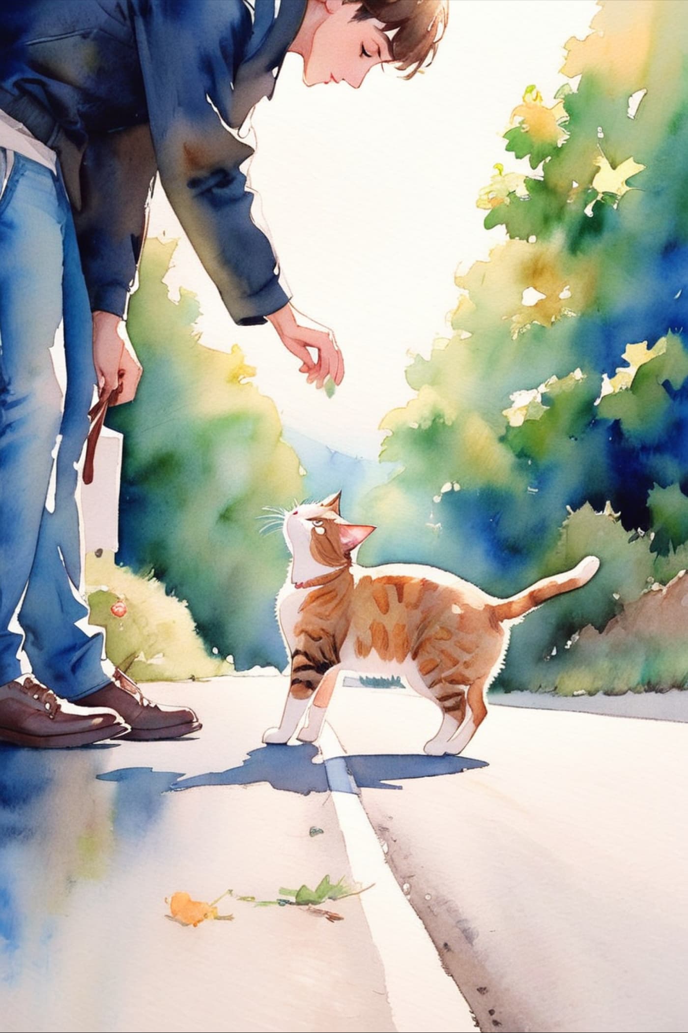 Watercolor Style Pet Portrait