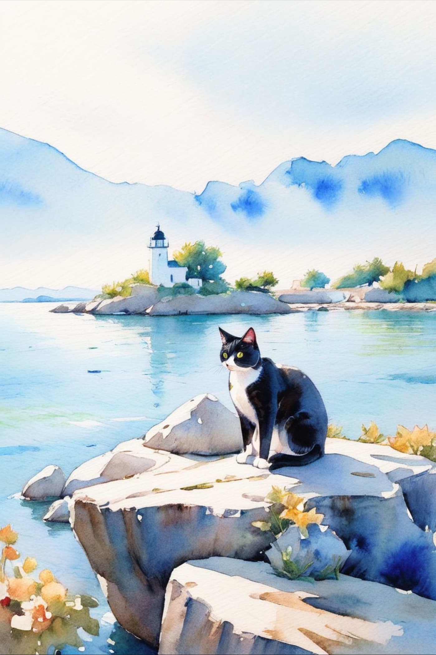 Watercolor Style Pet Portrait